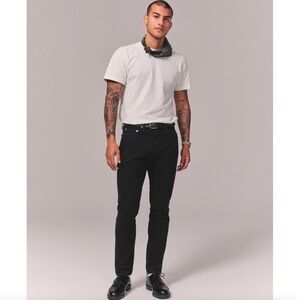 Abercrombie & Fitch Athletic Slim Jeans Black Cotton Blend Size 34 x 32